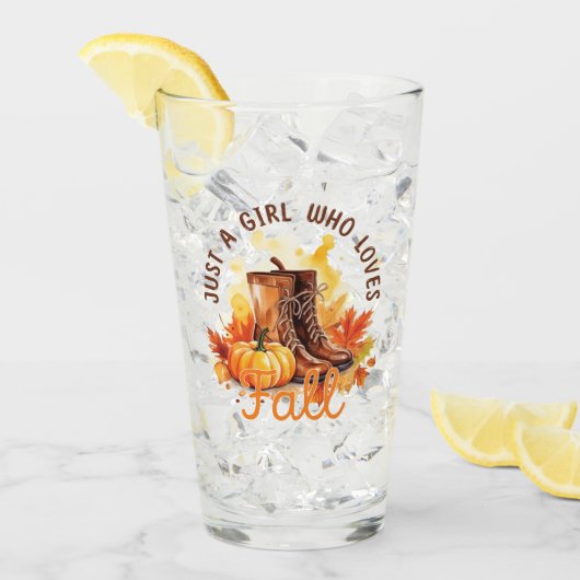 Gewoon een meisje dat van Herfst houdt - Gezellige Glas (Voorkant ijs)