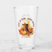 Gewoon een meisje dat van Herfst houdt - Gezellige Glas (Voorkant)
