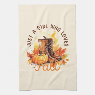 Gewoon een meisje dat van Herfst houdt - Gezellige Theedoek