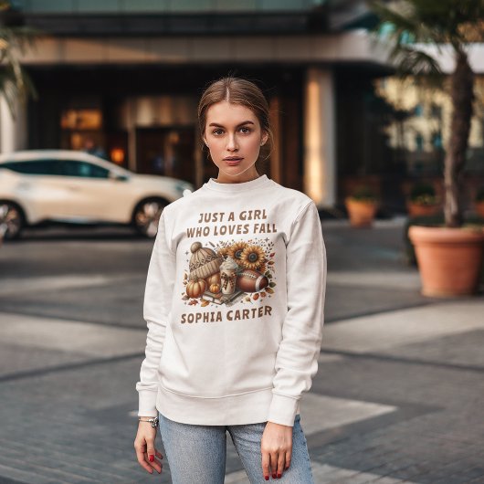 Gewoon een meisje dat van Herfst houdt Herfst Geze Trui