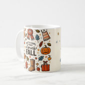 Gewoon een meisje dat van Herfst houdt Koffiemok (Voorkant links)