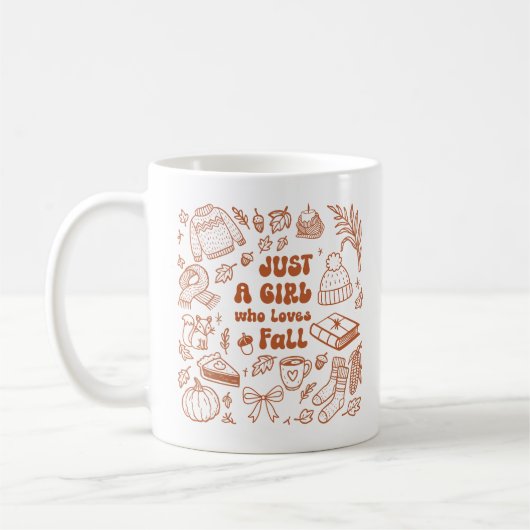 Gewoon een meisje dat van Herfst houdt Koffiemok (Links)