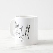 Gewoon een meisje dat van Herfst houdt Koffiemok (Voorkant links)