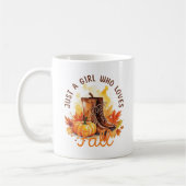 Gewoon een meisje dat van Herfst houdt Koffiemok (Links)