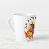 Gewoon een meisje dat van Herfst houdt Latte Mok (Linkerhoek)