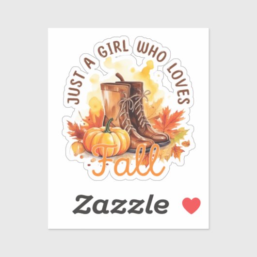 Gewoon een meisje dat van Herfst houdt Sticker (Vel)