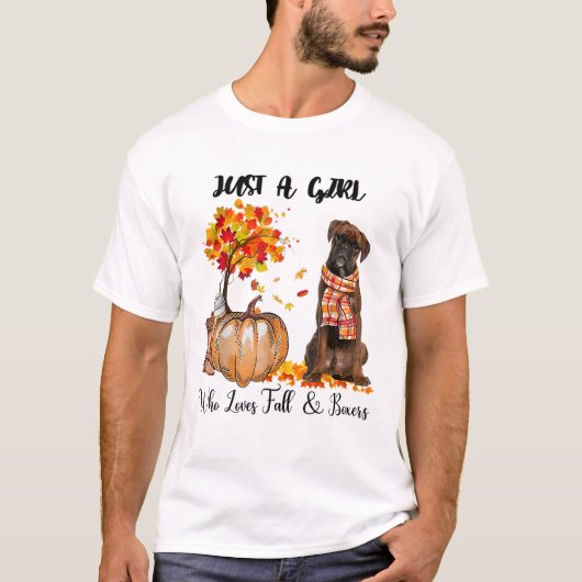 Gewoon Een Meisje Dat Van Herfst Houdt T-shirt (Voorkant)