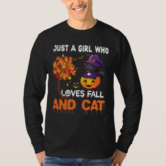 Gewoon een meisje dat van herfst houdt. t-shirt (Voorkant)