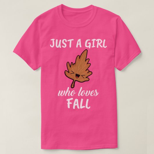 Gewoon een meisje dat van Herfst houdt T-shirt (Design voorkant)