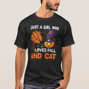Gewoon een meisje dat van herfst houdt. t-shirt