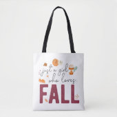 Gewoon een meisje dat van Herfst houdt Tote Bag (Voorkant)