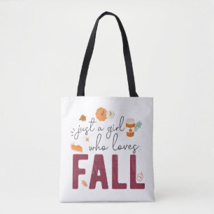 Gewoon een meisje dat van Herfst houdt Tote Bag