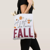 Gewoon een meisje dat van Herfst houdt Tote Bag (Dichtbij)