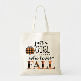 Gewoon een meisje dat van Herfst houdt Tote Bag