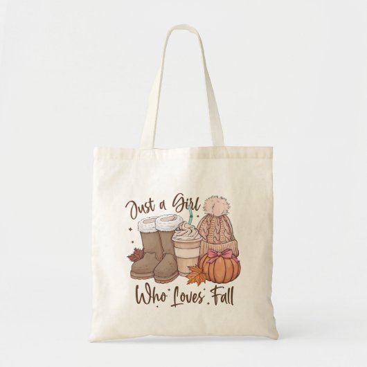 Gewoon een meisje dat van Herfst houdt Tote Bag (Voorkant)