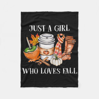 Gewoon Een Meisje Dat Van Herfst Pompoen Kruiden B Fleece Deken