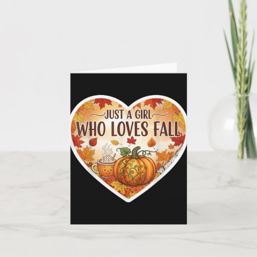 Gewoon een meisje dat van herfst pompoengewürz her kaart (Voorkant)