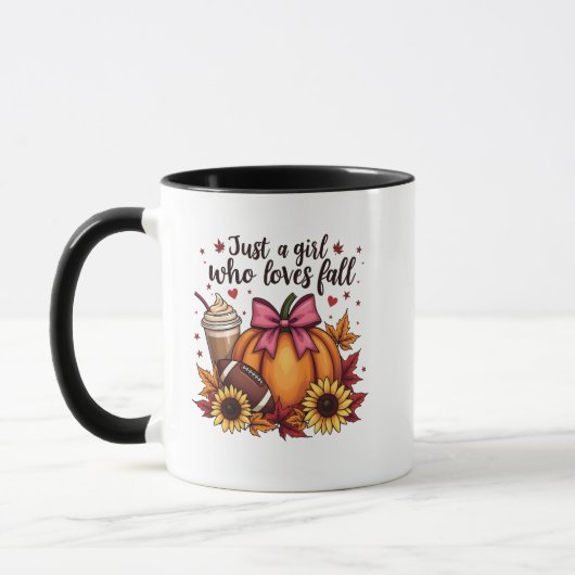 Gewoon een meisje dat van herfst Pumpkin Spice Lat Mok (Links)