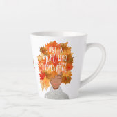 Gewoon een meisje dat van Herfst Waterverf Herfst  Latte Mok (Rechts)