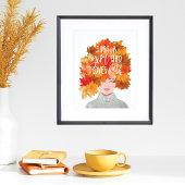 Gewoon een meisje dat van Herfst Waterverf Herfst  Poster