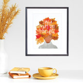 Gewoon een meisje dat van Herfst Waterverf Herfst  Poster