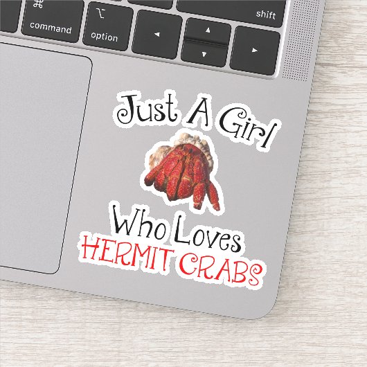 Gewoon een meisje dat van Hermit Crabs houdt Sticker (Detail)