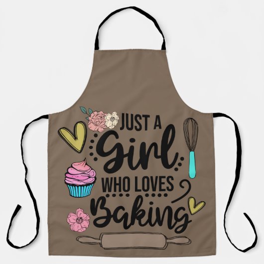 Gewoon een meisje dat van het baken houdt schort (Voorkant)