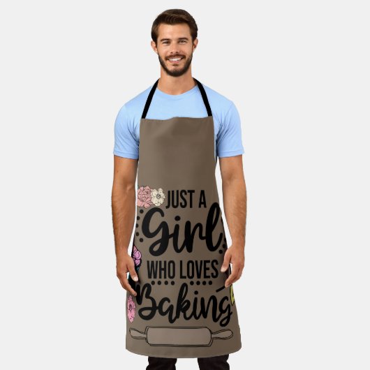 Gewoon een meisje dat van het baken houdt schort (Gedragen)