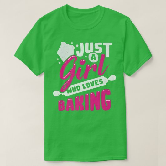Gewoon een meisje dat van het baken van 2075 houdt t-shirt (Design voorkant)