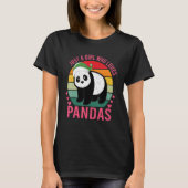 Gewoon een meisje dat van het Beer Pandas Panda ho T-shirt (Voorkant)