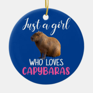 Gewoon een meisje dat van het capybara capybara ho keramisch ornament