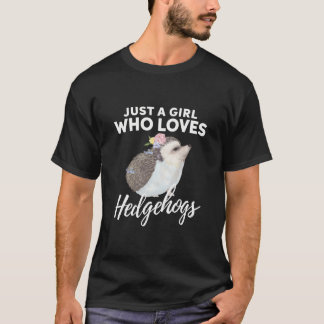 Gewoon een meisje dat van het Dierenvriend van ege T-shirt