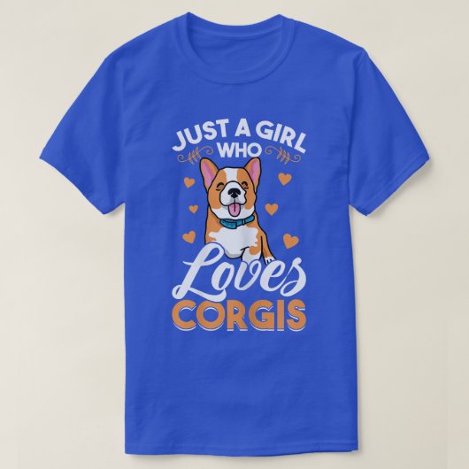 Gewoon een meisje dat van het Hondenliefhebber Cor T-shirt (Design voorkant)