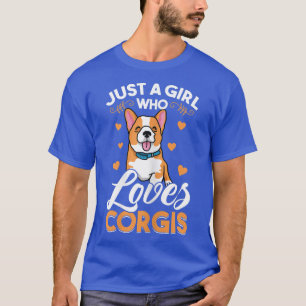 Gewoon een meisje dat van het Hondenliefhebber Cor T-shirt