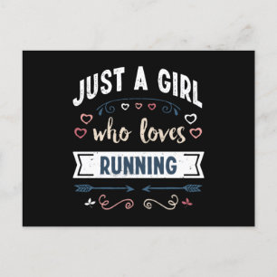 Gewoon een meisje dat van het runnen van Funny Gif Briefkaart
