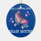 Gewoon een meisje dat van het Schaats Roller houdt Keramisch Ornament (Links)