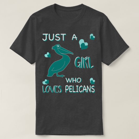 Gewoon een meisje dat van het Shirt van Pelicans h (Design voorkant)