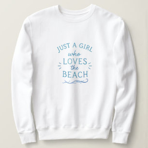 Gewoon een meisje dat van het strand houdt T-shirt