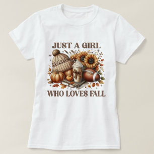 Gewoon een meisje dat van het T-shirt van de Herfs