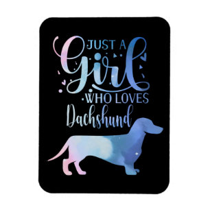 Gewoon een meisje dat van het Vrouw van het Honden Magneet