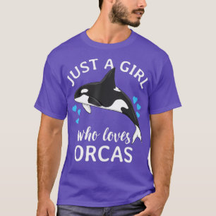 Gewoon een meisje dat van het Zee Orcas Killer Wha T-shirt