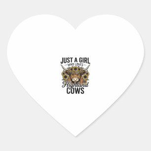 Gewoon Een Meisje Dat Van Highland Koeien Houdt Vi Hart Sticker