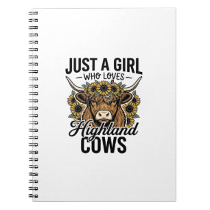 Gewoon Een Meisje Dat Van Highland Koeien Houdt Vi Notitieboek