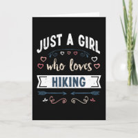 Gewoon een meisje dat van Hiking Funny Gifts houdt