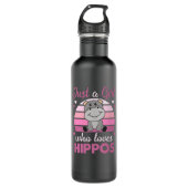 Gewoon een meisje dat van Hippos houdt, Hippo Waterfles (Voorkant)