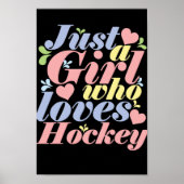 Gewoon een meisje dat van Hockey houdt Poster (Voorkant)