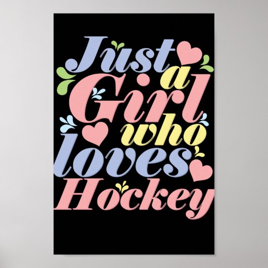 Gewoon een meisje dat van Hockey houdt Poster (Voorkant)