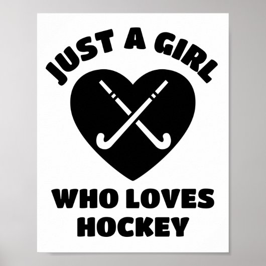 Gewoon een meisje dat van hockey houdt. poster (Voorkant)