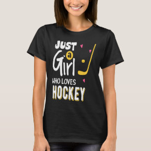 Gewoon Een Meisje Dat Van Hockeyspeler Doelman Vro T-shirt