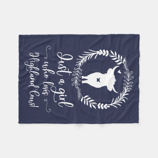 Gewoon een meisje dat van hoerlandkoeien houdt, Si Fleece Deken (Voorkant (Horizontaal))